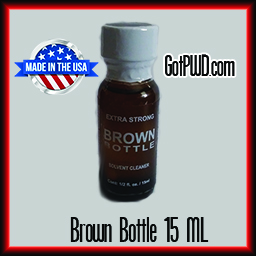 1 Bottle of Brown Bottle Cleaning Solvent 15 ML
